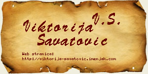 Viktorija Savatović vizit kartica